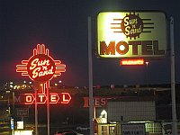 USA - Santa Rosa NM - Sun n Sand Motel Neon Sign (21 Apr 2009)